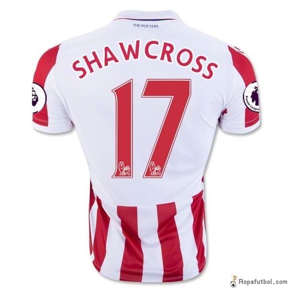 Camiseta Stoke City Replica Primera Ropa Shawcross 2016/17 Rojo